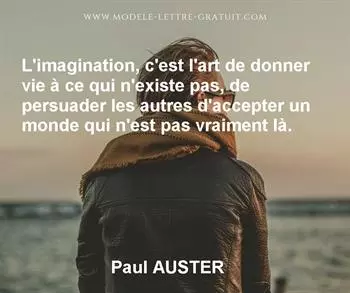 Citation de Paul AUSTER