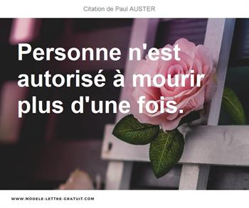 Citations Paul AUSTER