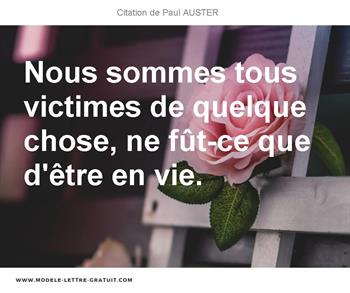 Citations Paul AUSTER