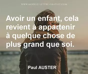 Citation de Paul AUSTER