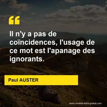 Citation Paul AUSTER