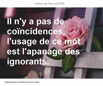 Citations Paul AUSTER