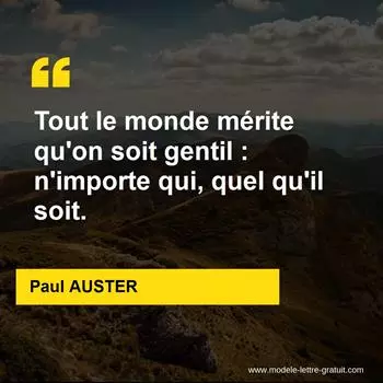 Citation Paul AUSTER