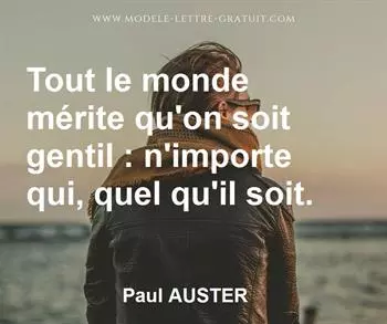 Citation de Paul AUSTER