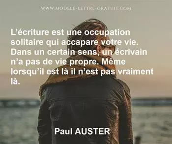 Citation de Paul AUSTER