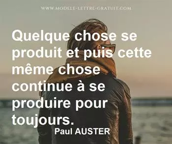 Citation de Paul AUSTER