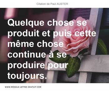 Citations Paul AUSTER