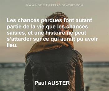 Citation de Paul AUSTER