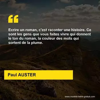 Citation Paul AUSTER