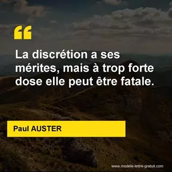 Citation Paul AUSTER