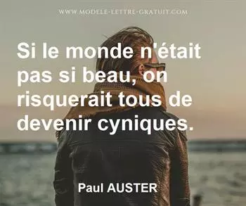 Citation de Paul AUSTER