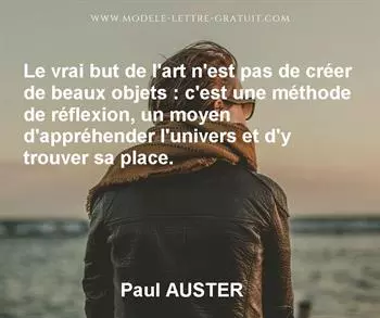 Citation de Paul AUSTER
