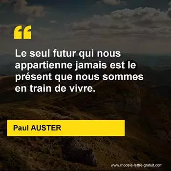 Citation Paul AUSTER