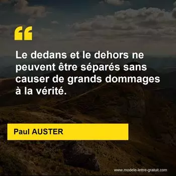 Citation Paul AUSTER