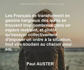 Citation de Paul AUSTER