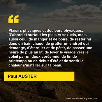 Citation Paul AUSTER