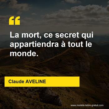 Citation de Claude AVELINE