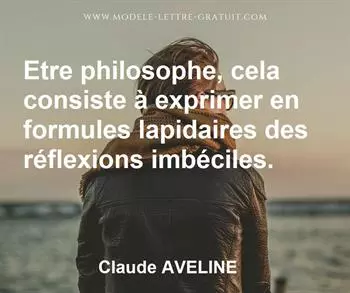 Citation de Claude AVELINE