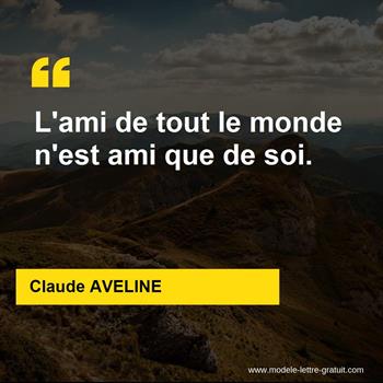 Citation de Claude AVELINE