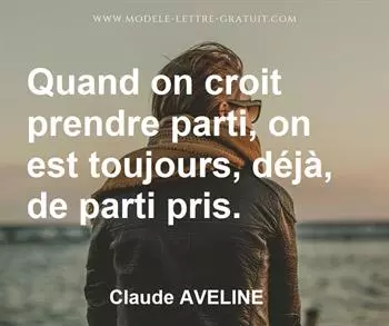 Citation de Claude AVELINE