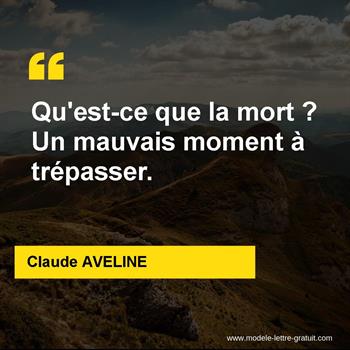 Citation de Claude AVELINE