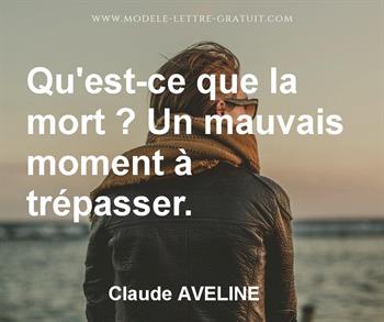 Citation de Claude AVELINE