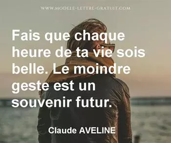 Citation de Claude AVELINE