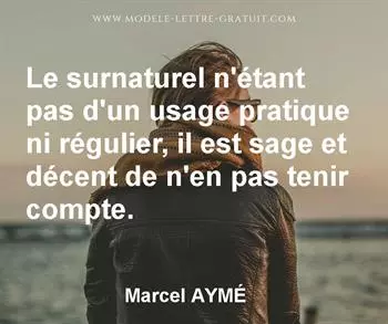 Citation de Marcel AYMÉ