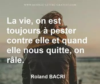 Citation de Roland BACRI