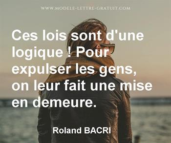 Citation de Roland BACRI