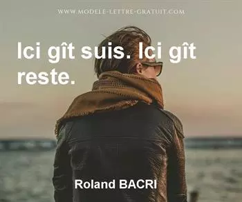Citation de Roland BACRI
