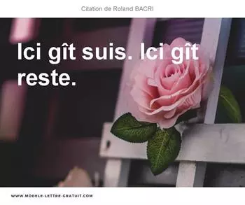 Citations Roland BACRI