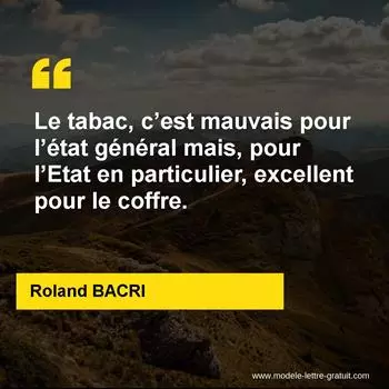 Citation Roland BACRI