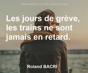 Citation de Roland BACRI