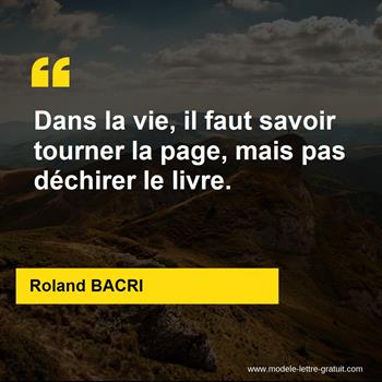 Citation Roland BACRI