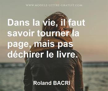 Citation de Roland BACRI
