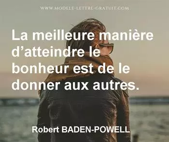 Citation de Robert BADEN-POWELL