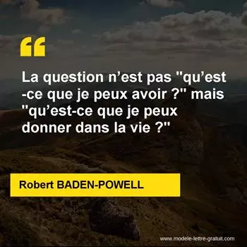 Citation Robert BADEN-POWELL
