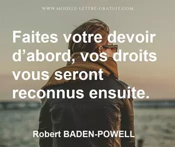 Citation de Robert BADEN-POWELL