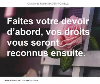 Citations Robert BADEN-POWELL