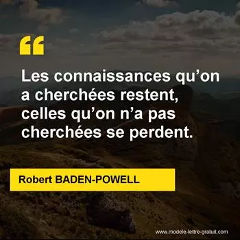 Citation Robert BADEN-POWELL