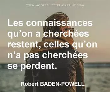Citation de Robert BADEN-POWELL