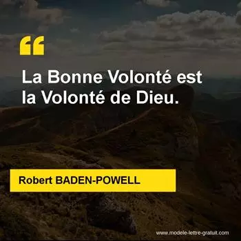 Citation Robert BADEN-POWELL