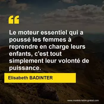 Citation Elisabeth BADINTER