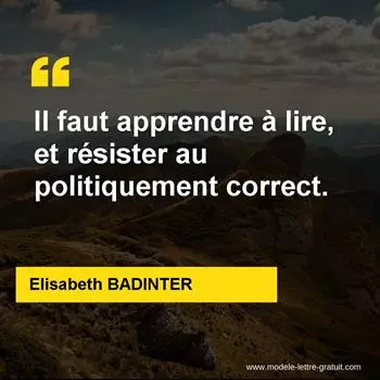 Citation Elisabeth BADINTER