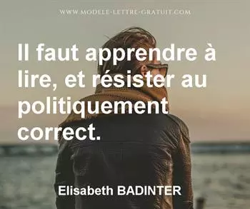 Citation de Elisabeth BADINTER