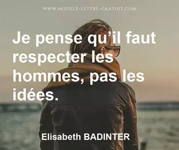 Citation de Elisabeth BADINTER