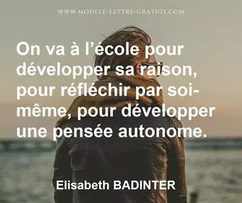 Citation de Elisabeth BADINTER