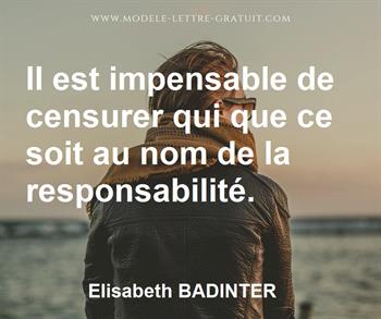 Citation de Elisabeth BADINTER