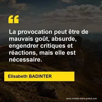 Citation Elisabeth BADINTER